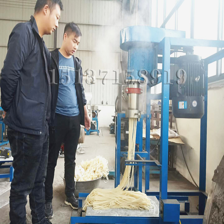 全自動牛筋面機試機現場